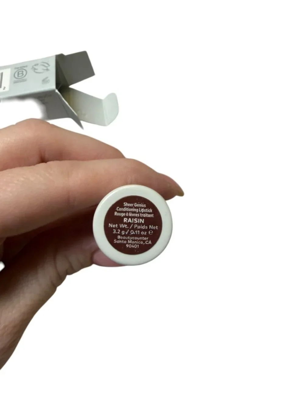 Beautycounter Sheer Genius Lipstick Raisin NIB Discontinued Clean